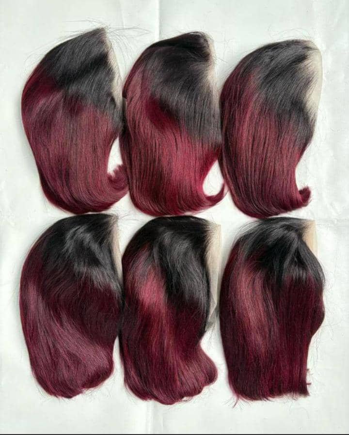 BD 001 Full frontal 2-Toned Bob Wig - Image 2