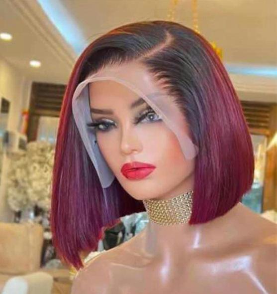 BD 001 Full frontal 2-Toned Bob Wig