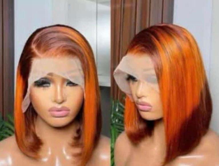 BD 015 Full Frontal 3-Toned Bob Wig