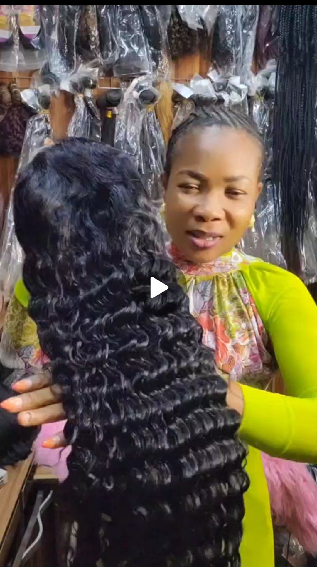 BD 028 Full Frontal Deep wave Curls Wig in Natural Color