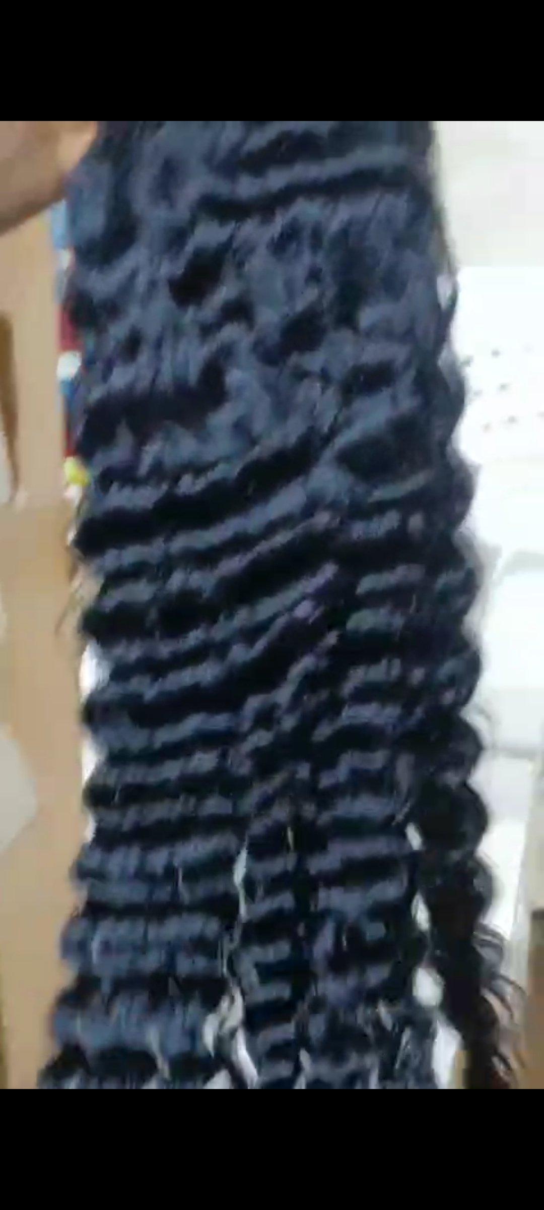 BD 028 Full Frontal Deep wave Curls Wig in Natural Color - Image 2