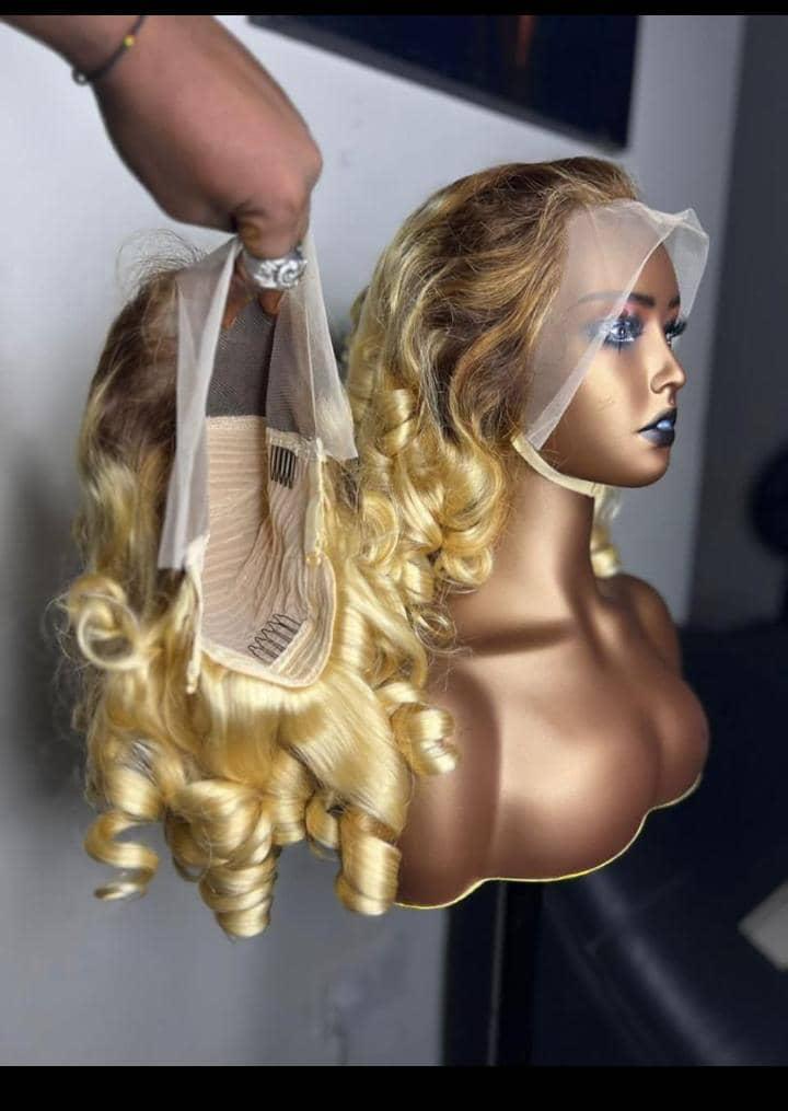 BD 024 Full frontal Bouncy Wig 2 Toned