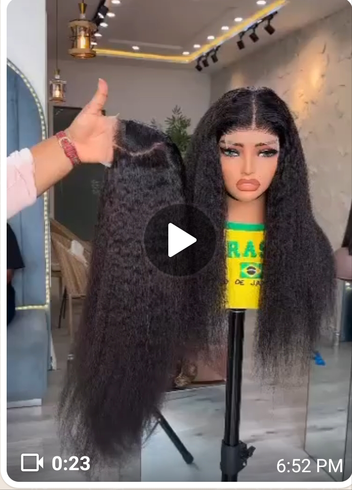 BD 047 5*5 CLOSURE YAKI STRAIGHT WIG IN NATURAL COLOUR